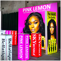 Grande Boîte Lumineuse LED Portable pour Salons Professionnels, Affichage SEG Autonome avec Tissu Rétroéclairé par Sublimation pour Expositions