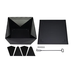 Foyer en métal extérieur carré portable avec <span class=keywords><strong>plaque</strong></span> de cendres au bois dans le jardin et le patio Brazier - Product Image 5