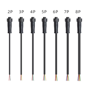 Kebaolong 2 3 4 5 6 7 8pin M12 bağlayıcı erkek ve kadın popo ortak IP67 su geçirmez bağlantı hattı M12 güç kablosu - Product Image 2