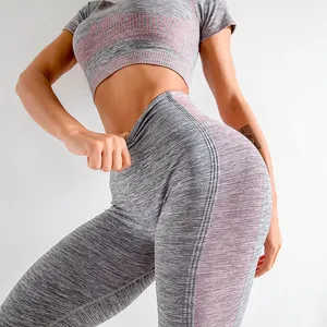 Aangepaste Perzik Hip-Lifting Big Ass Hoge Taille Gym Fitness Slijtage Workout Leggings Vrouwen Naadloze Yoga Broek