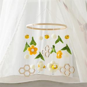 Bee Flower Bed Bell <strong>Pushchair</strong> Bed <strong>Toys</strong> Newborn Baby Rattles Hanging Beehive Soothing Wind Chimes - Product Image 4