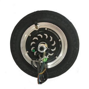 Roue de Scooter électrique avec moteur sans balais, 10 pouces, 24, 36, 48 V, 350 W, moteur intégré dans le moyeu de la roue, chargeur 350 W, <span class=keywords><strong>frein</strong></span> à tambour - Product Image 3