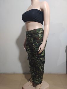 High Waist Pockets Straight Loose <strong>Trousers</strong> for <strong>Women</strong> <strong>Camouflage</strong> Color 2024 Summer Fashion Sweatpants Pants - Product Image 2