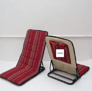 Asiento de suelo árabe plegable para interiores y exteriores, respaldo redondo, ajustable, reclinable, Majlis, sillas