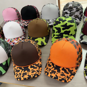 Gorras Deportivas con Logotipo Personalizado, 5 Paneles, Camuflaje, Estampado de Leopardo, Malla a Cuadros, <span class=keywords><strong>Correa</strong></span> Trasera de Espuma, Gorras de Camuflaje, Gorras Trucker - Product Image 6