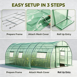 Mini-serre de jardin en métal, facile à assembler, anti-âldonnement, pour <span class=keywords><strong>tomates</strong></span>, idéale pour les jardiniers - Product Image 1