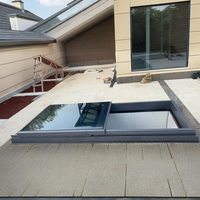 Grande fenêtre coulissante à battant pour salles de bain ensoleillées, avec capteur motorisé, cadre en aluminium, insonorisation efficace, design électrique populaire