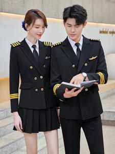 2024 nuevo uniforme de aviación traje de personal masculino traje de azafata ropa aerolínea capitán piloto aviación ropa de trabajo - Product Image 2