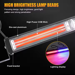 עיצוב חדש, פיזור חום מהיר 9-36v ip67 cob הוביל בר אור למשאית רכב כביש וכלי רכב
