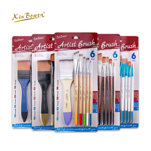 Kit de Pinceles de Arte Xin Bowen, Pincel Plano <span class=keywords><strong>para</strong></span> Pintura Facial, Pincel de Madera <span class=keywords><strong>para</strong></span> Acuarela, Pincel de Nailon Seguro <span class=keywords><strong>para</strong></span> Estudiantes y Artistas - Product Image 1