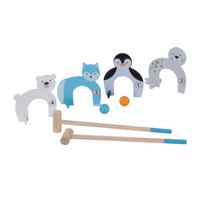 Jeu de croquet en bois Jeu d'extérieur classique pour enfants en famille Mini Golf Set