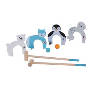 Juego de <span class=keywords><strong>croquet</strong></span> de madera Juego clásico al aire libre para diversión familiar Juego de minigolf para niños - Product Image 3