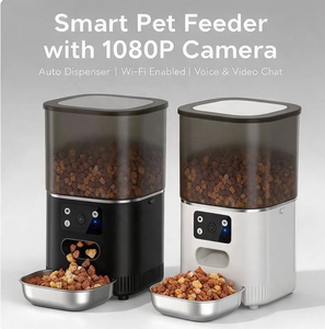 Comedero Automático para Mascotas de 4L, Comedero de Acero Inoxidable con Múltiples Recipientes, Dispensador Inteligente de Comida para Perros y Gatos, Máquina de Alimentación Interior - Product Image 1