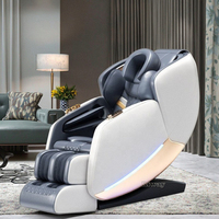 Fauteuil de massage 4D avec chauffage par vibrations Shiatsu et masseur de pieds Fauteuil de massage à coussin gonflable pour tout le corps