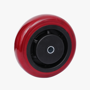 Roues pivotantes robustes à noyau en fonte solide avec revêtement en PU, capacité de charge de 420 kg, diamètre de 4'', 5'', 6'', 8'', frein, bande de roulement de 48 mm - Product Image 4