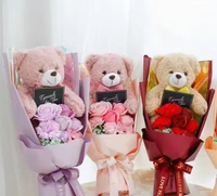 Cadeaux de la Saint-Valentin LUYI 2026, bouquet de fleurs pour mariage, décoration de la maison, bouquet de roses artificielles en savon