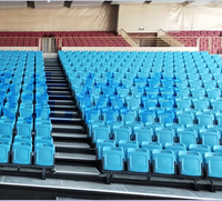 Système de sièges télescopiques, système de plateforme rétractable pour centre sportif intérieur