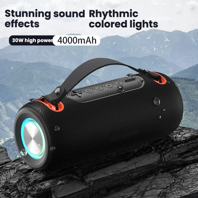 Speaker Outdoor Portable 30W High Volume and High Sound Quality Speaker IPX6 Waterproof Rgb Speaker