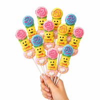 Caramelos de Algodón Suave Coloridos en Forma de Oso con Flores, Dulces Personalizados en Caja, Venta al por Mayor de Fábrica BRC