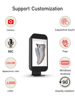 Holographic Mall Checkout 21.5 "Écran tactile en libre-service Terminal de paiement sans surveillance Kiosk Kioskos Para Venta De Comida