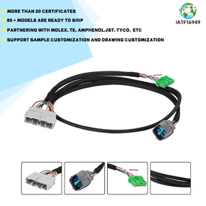 Disesuaikan pria dan wanita Universal truk koneksi otomotif Harness Terminal peralatan listrik kabel perakitan - Product Image 4