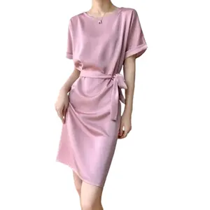 Langes Acetat- und Baumwollkleid elegante Sommer-Damenbekleidung Luxusmarkenkleidung Hersteller