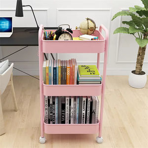 <span class=keywords><strong>Chariot</strong></span> roulant en métal avec roues - <span class=keywords><strong>Chariot</strong></span> <span class=keywords><strong>de</strong></span> rangement multifonction pour cuisine, salle <span class=keywords><strong>de</strong></span> bain, salon, outils et bijoux - Product Image 2