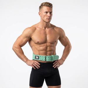Heavy Duty Leather Weightlifting Back Support Belt Strong Non-Slip Buckle Adjustable High Quality Customized Gym Belt for Body - Product Image 1