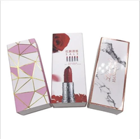 Boîte d'emballage de rouge à lèvres personnalisée en gros avec impression UV couleur, boîte cadeau en papier à tiroir pour cosmétiques de beauté