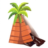 Boîte à bonbons en forme de palmier YZ Wholesale, emballage en carton recyclé, pliable, finition estampée, pour les fêtes du Moyen-Orient