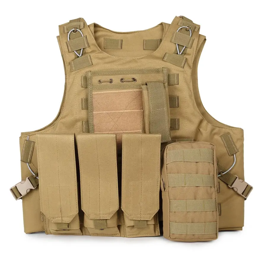 JSH personalizado negro 600D poliéster Protector de seguridad Molle chaleco blindado de combate de seguridad táctico chaleco de protección Personal