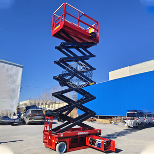 Platform Kerja Udara Portabel <span class=keywords><strong>Scissor</strong></span> Lift Hidrolik 4M 6M 8M 10M 12M Gudang Listrik 220V 380V Self-propelled - Product Image 2
