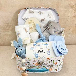 Set <span class=keywords><strong>de</strong></span> Regalo <span class=keywords><strong>para</strong></span> Baby Shower - Manta Envolvente <span class=keywords><strong>de</strong></span> Conejo y Elefante con Gorro, Manoplas, <span class=keywords><strong>Botitas</strong></span> y Babero a Juego <span class=keywords><strong>para</strong></span> Recién Nacido, Accesorio <span class=keywords><strong>para</strong></span> Fotos - Product Image 6