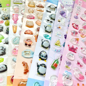 Nouvelle décoration, autocollant 3D gonflé pour enfants, lapin mignon de dessin animé, pour <span class=keywords><strong>scrapbooking</strong></span>, journal intime, papeterie DIY - Product Image 1