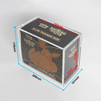 Boîte d'entraînement d'élite Pokémon Shining Fates ETB Plus dans un étui en acrylique avec un design pliable écologique, protection anti-UV