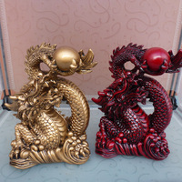 Statue de dragon Feng Shui en laiton pour la chance et le succès