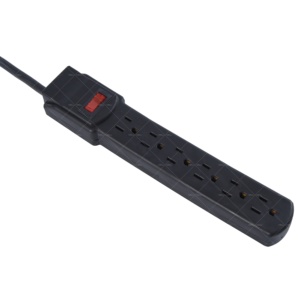 Linsheng ETL перечислил 3-х зубчатую заземленную длинную удлиненную полосу питания прямоугольную 800J 6-розетку защиты от перенапряжения - Product Image 3