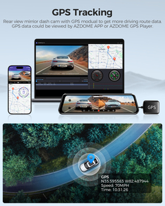 AZDOME PG17 MAX 4K 11,8 Zoll Touchscreen Dashboard Kamera GPS Wifi <span class=keywords><strong>DVR</strong></span> <span class=keywords><strong>Recorder</strong></span> Auto Dash Cam Videokamera Heck Auto Black Box - Product Image 4