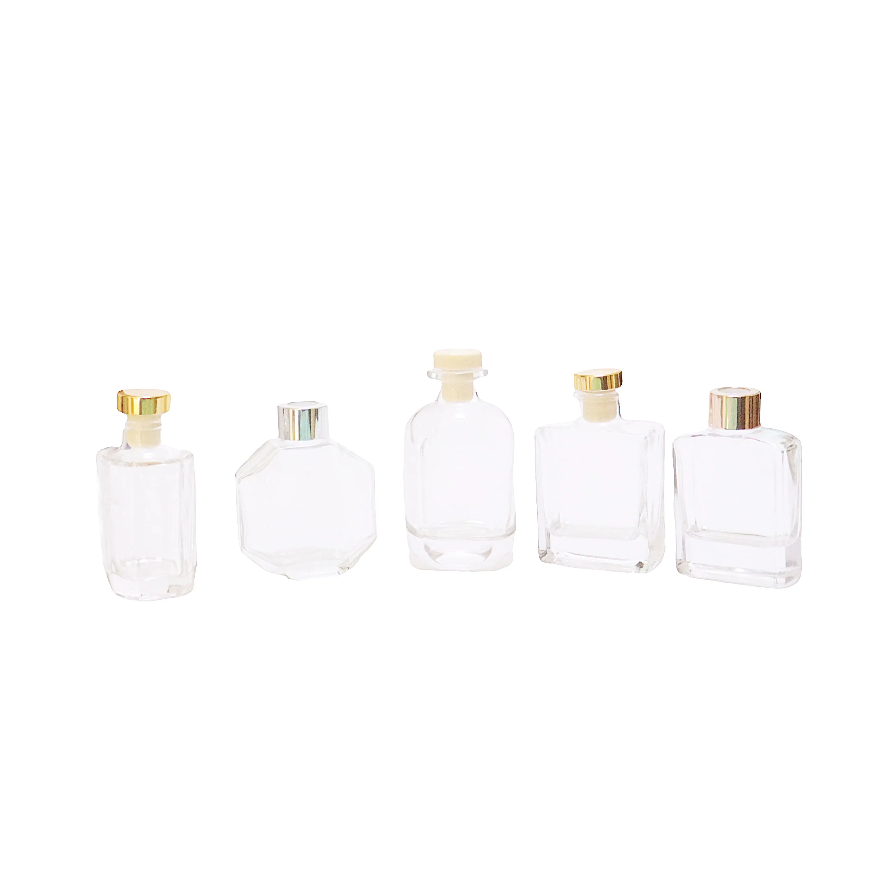 50Ml Home Decor Luchtverfrisser Parfum Fles Luxe Custom Glas Aromatherapie Essentiële Oliën Riet Diffuser Flessen Groothandel