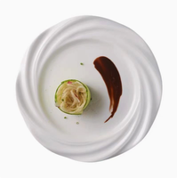 Keramik-Essteller Mikrowellengeeignet Rund Glasiert Minimalistisches Design Moderner Stil Reinweiß Hochwertiges Hotel-Restaurant-Geschirr