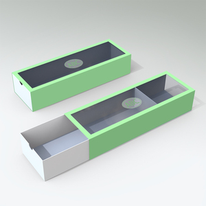 Tùy Chỉnh Ngăn Kéo Đồ Trang Sức Bao Bì Hộp Với Rõ Ràng PVC Cửa Sổ Trượt Ngăn Kéo Hộp Trắng <span class=keywords><strong>Kraft</strong></span> Tông Giấy Quà Tặng Bao Bì - Product Image 2