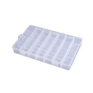 Boîte de rangement en plastique transparente à 28 compartiments, organisateur détachable pour perles, strass, pièces, rectangulaire, fabriqué au Zhejiang - Product Image 4