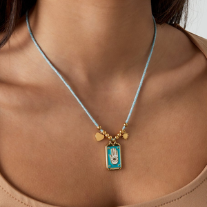 Colgante Rectangular de Esmalte con Diseño de Carta del <span class=keywords><strong>Tarot</strong></span> |   Dijes Místicos de Acero Inoxidable Chapados <span class=keywords><strong>en</strong></span> Oro PVD de 18K, Resistentes al Agua, para <span class=keywords><strong>la</strong></span> Creación de Joyería DIY - Product Image 5