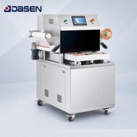 Machine d'emballage sous vide semi-automatique DASEN DQ440VSL pour aliments, volailles, poulet, film alimentaire, plateau, scellant VSP