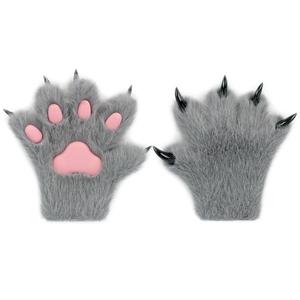 <strong>Cute</strong> Cartoon Cat Claws Girls Winter Mitten <strong>Gloves</strong> Velvet Bear Paw Hiking <strong>Gloves</strong> Thickened Cat Claw <strong>Gloves</strong> - Product Image 3