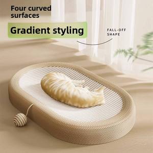 Grattoir pour chat intégré haut de gamme grand format avec lit en sisal durable et résistant aux rayures, sans peluches, style moderne, fournitures pour animaux de compagnie - Product Image 6