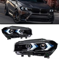 Phares projecteurs LED Angel Eye CREULI pour BMW X5 F15 2013-2019 DRL Clignotants Séquentiels Plug & Play Vente Flash