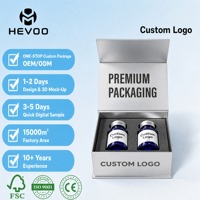 Boîte magnétique multi-flacons avec insert en mousse et logo personnalisé pour kit de flacons en verre de 2 ml, 5 ml, 10 ml, emballage et stockage