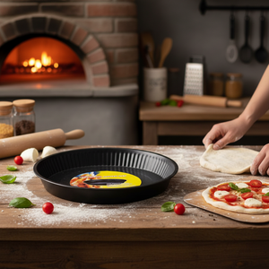 CASAMAX WL AZ-5209-30 Padella Antiaderente Rotonda 30 cm di Diametro con Base in Acciaio al Carbonio - Product Image 3