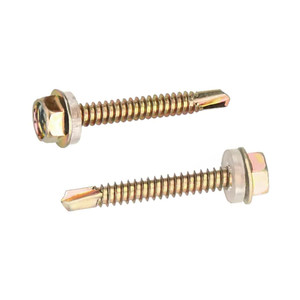 Kim loại mạ kẽm lục giác HEX đầu tự khoan vít lợp vít khai thác vít với máy giặt cao su - Product Image 6